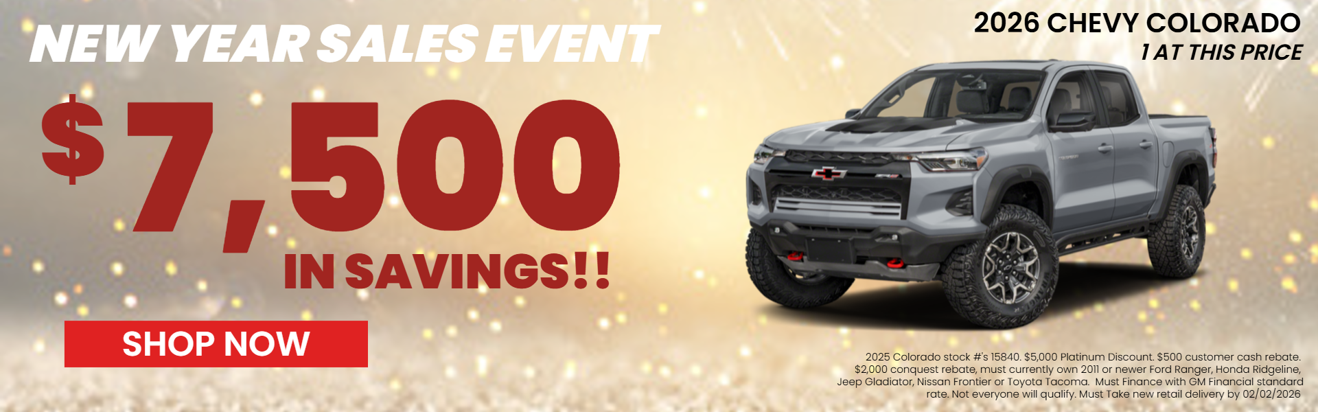 COLORADO OFFER AT PLATINUM CHEVROLET