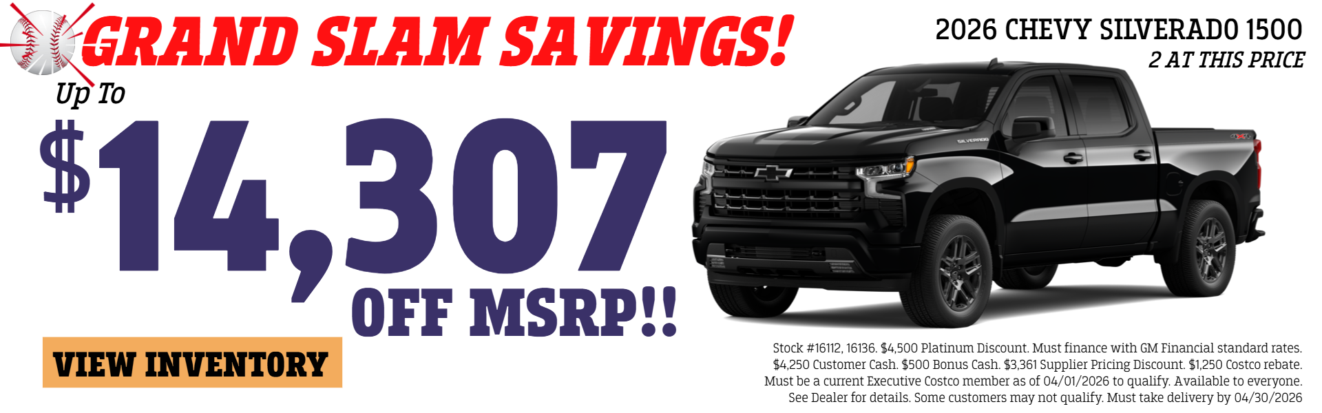 SILVERADO 1500 OFFERS AT PLATINUM CHEVROLET