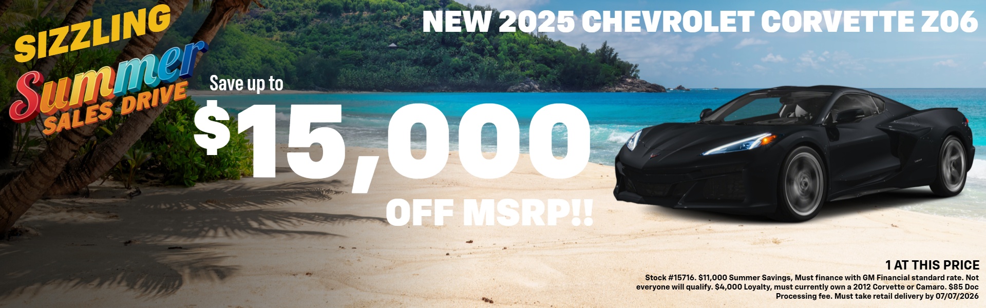CORVETTE OFFER AT PLATINUM CHEVROLET