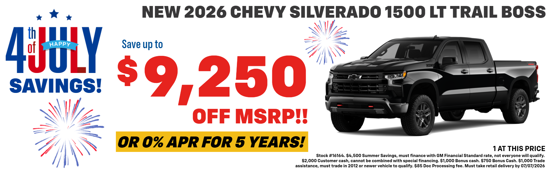 SILVERADO 1500 OFFER AT PLATINUM CHEVROLET
