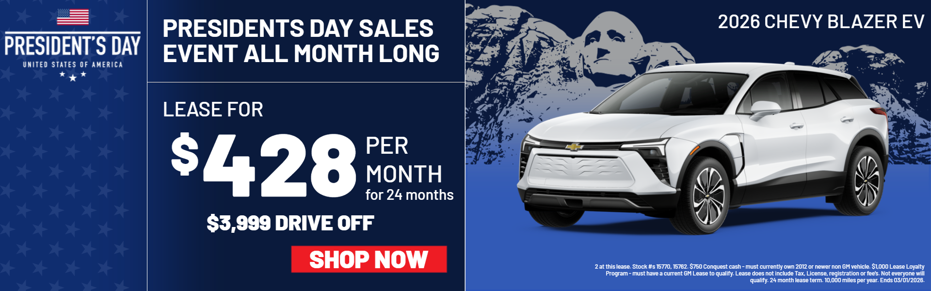 BLAZER EV LEASE OFFERS AT PLATINUM CHEVROLET