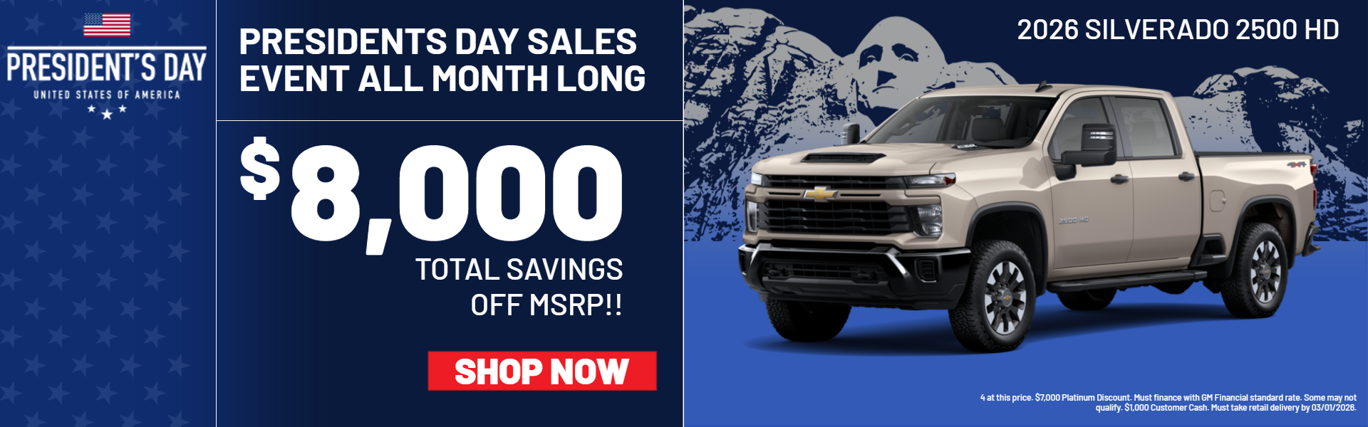 SILVERADO 2500 HD OFFERS AT PLATINUM CHEVROLET