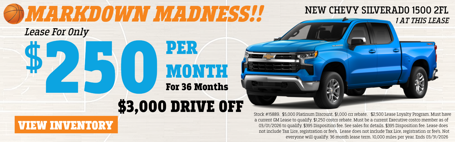 SILVERADO 1500 LEASE OFFERS AT PLATINUM CHEVROLET