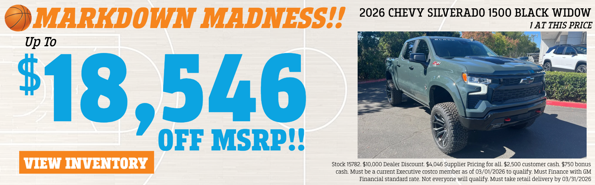 SILVERADO 1500 BLACK WIDOW OFFER AT PLATINUM CHEVROLET
