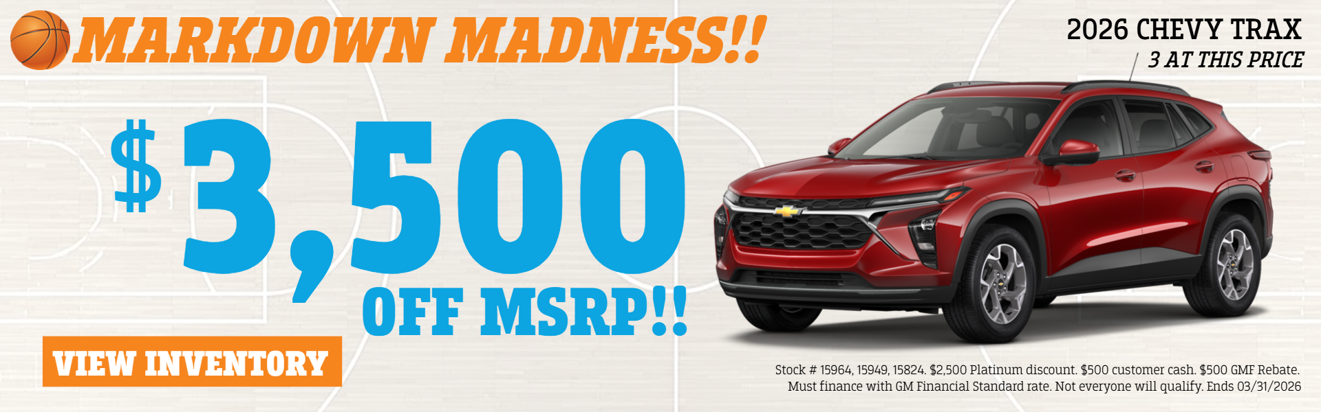 TRAX LEASE OFFER AT PLATINUM CHEVROLET