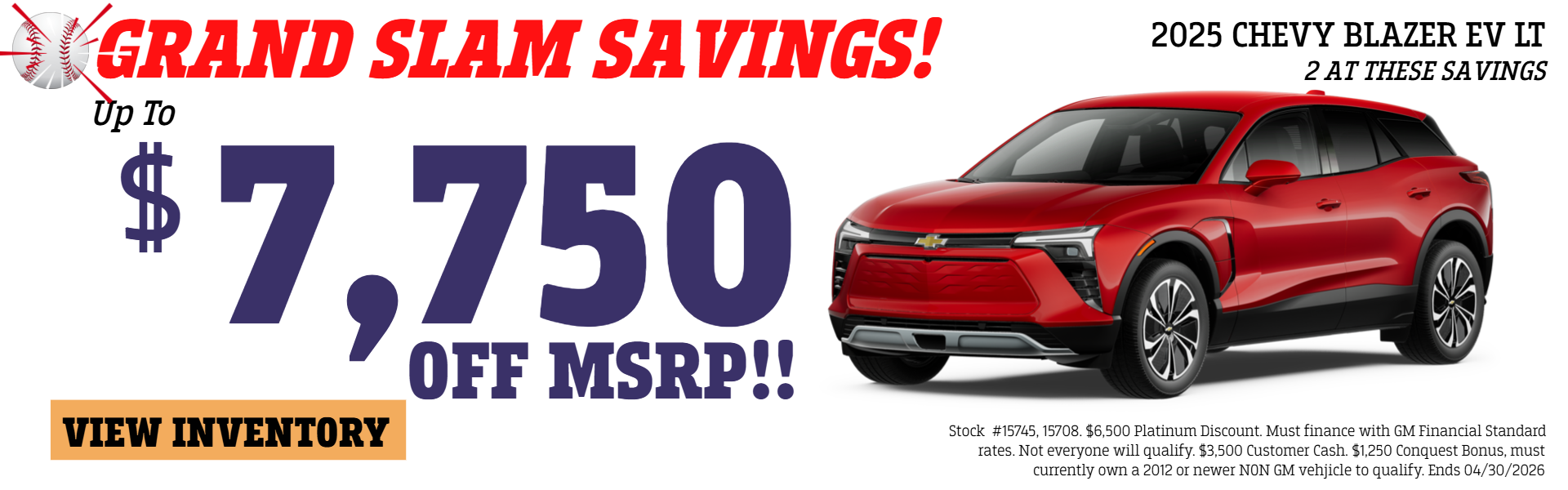 BLAZER EV OFFERS AT PLATINUM CHEVROLET