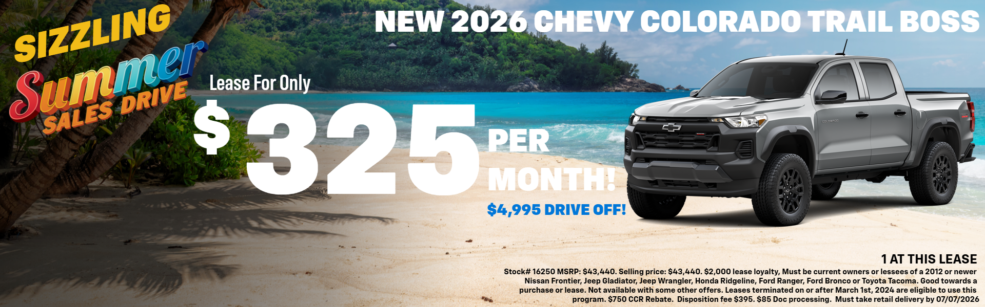 COLORADO LEASE OFFER AT PLATINUM CHEVROLET