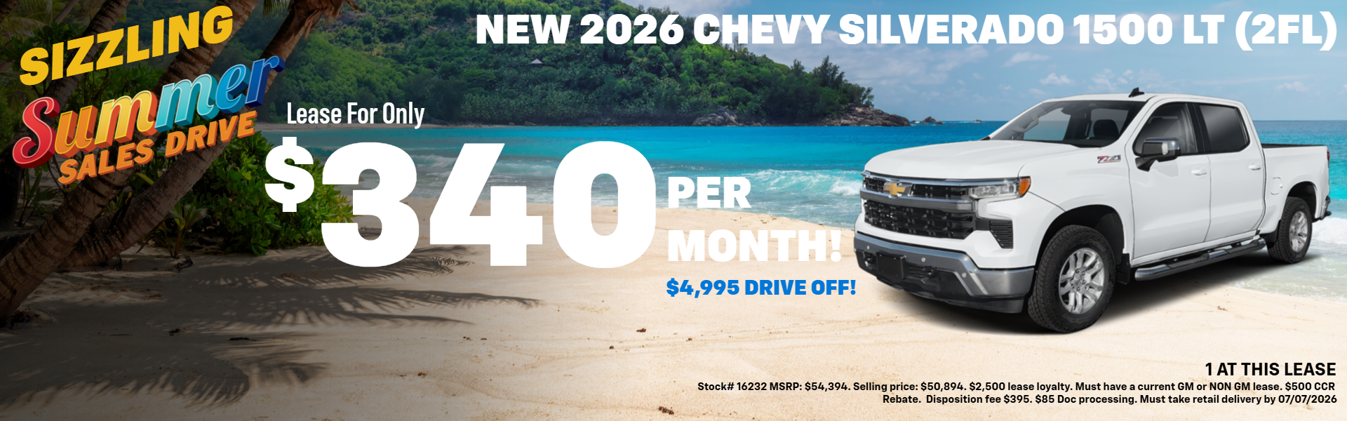 SILVERADO 1500 LEASE OFFER AT PLATINUM CHEVROLET