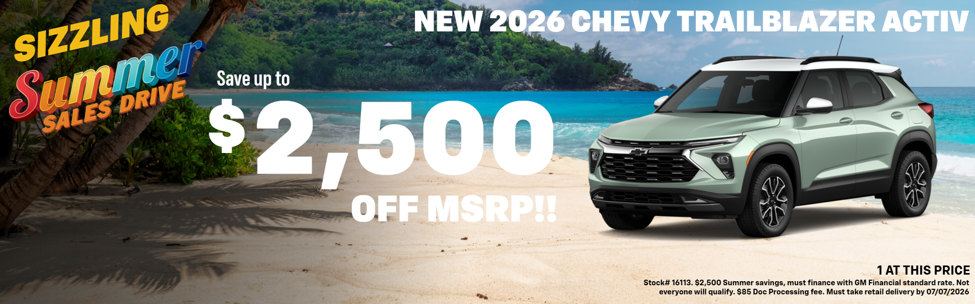TRAILBLAZER OFFER AT PLATINUM CHEVROLET