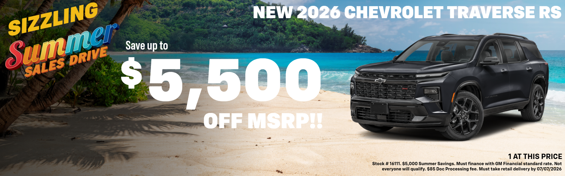 TRAVERSE OFFER AT PLATINUM CHEVROLET