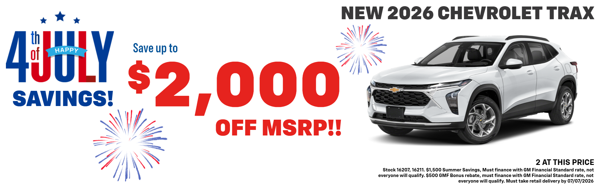 TRAX OFFER FROM PLATINUM CHEVROLET