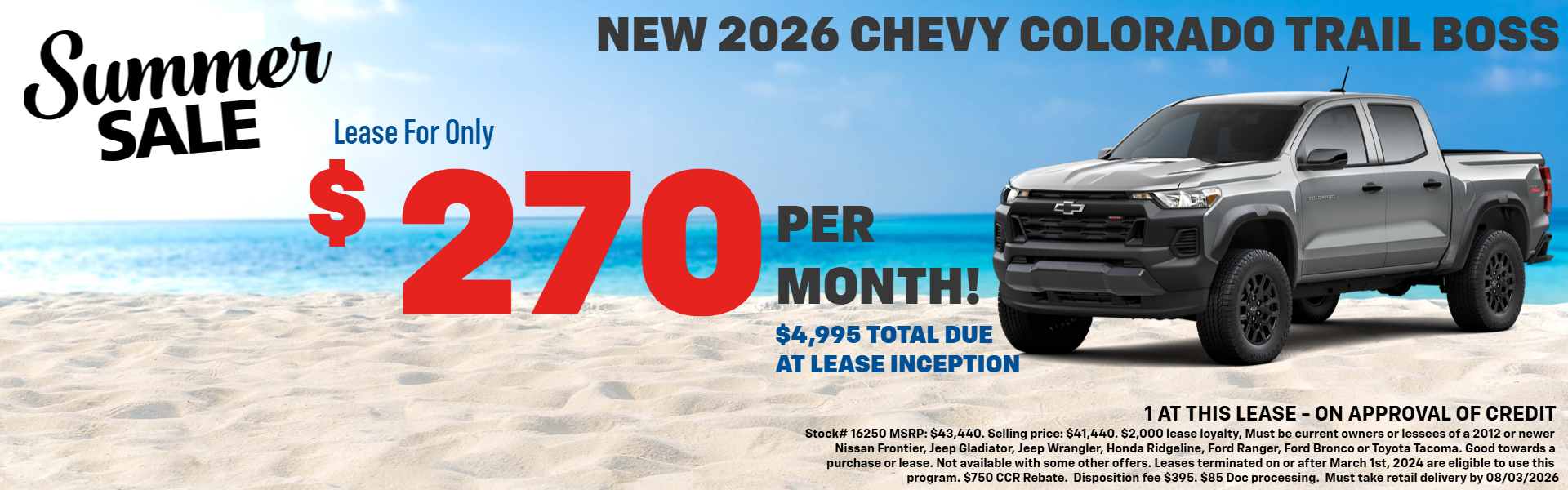 COLORADO LEASE OFFER AT PLATINUM CHEVROLET