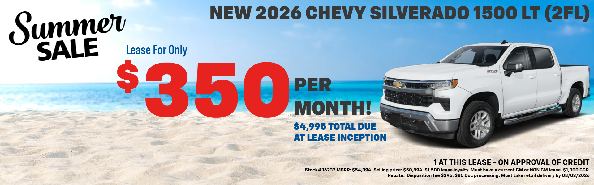 SILVERADO 1500 LEASE OFFER AT PLATINUM CHEVROLET