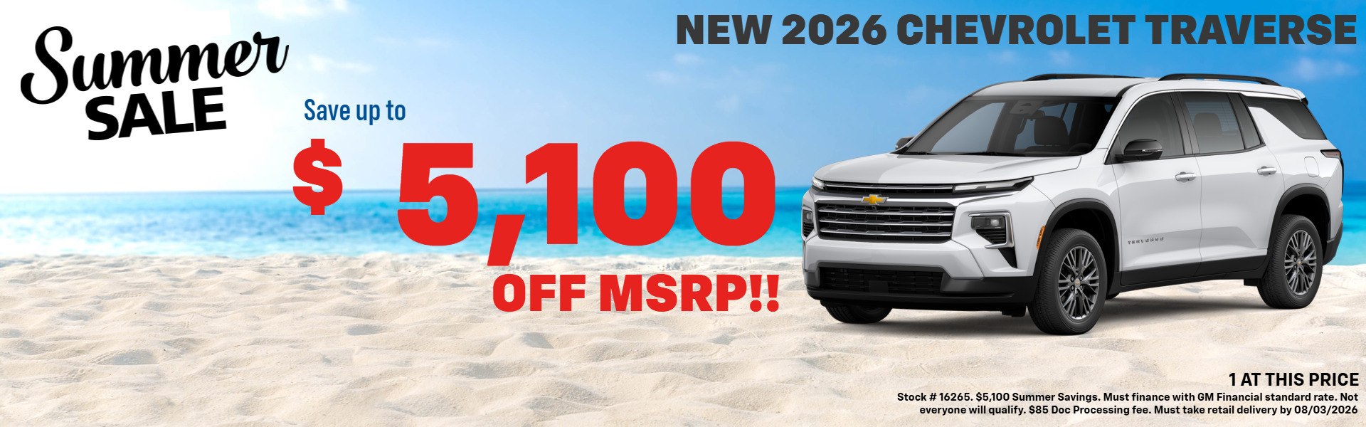 TRAVERSE OFFER AT PLATINUM CHEVROLET