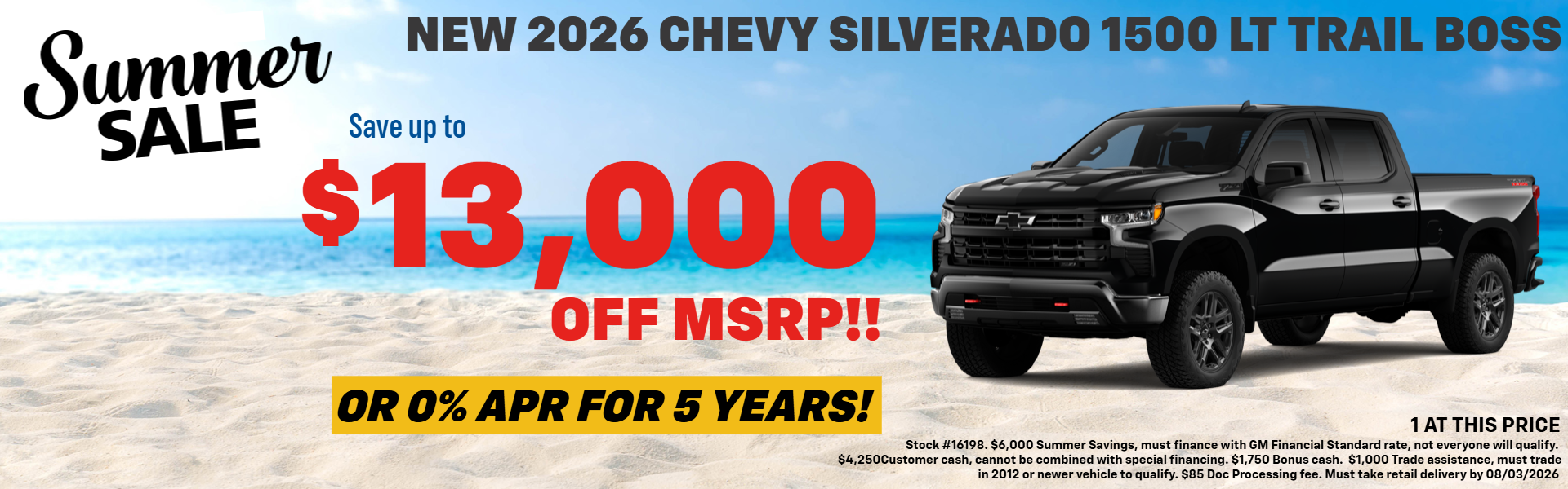 2026 CHEVY SILVERADO 1500 TRAIL BOSS