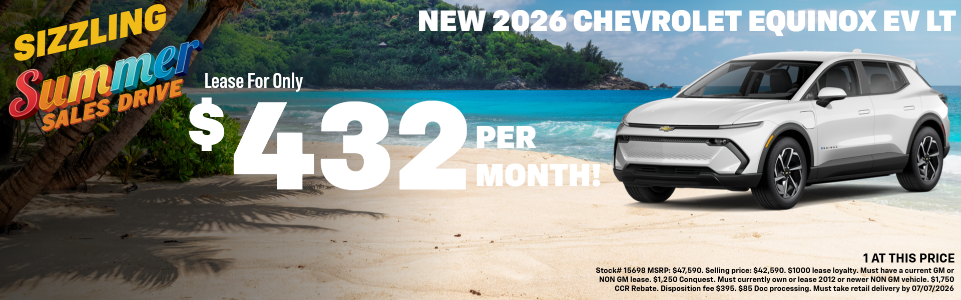 2026 CHEVY EQUINOX EV LT LEASE
