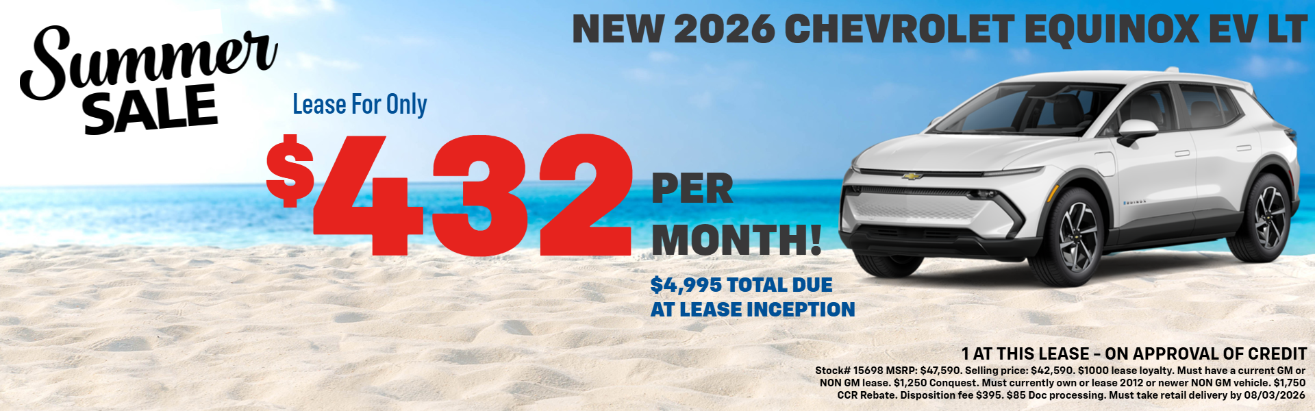 2026 CHEVY EQUINOX EV LT LEASE
